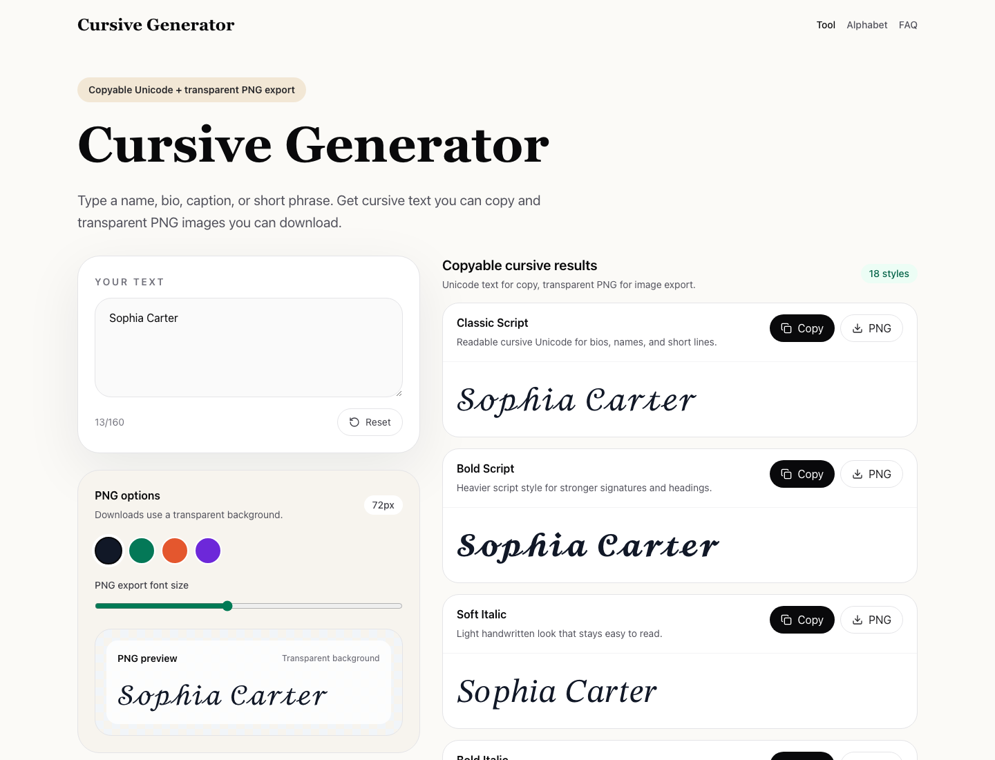 Cursive Generator screenshot 1 of 1